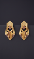 Gilded Gold Geometric Earrings
