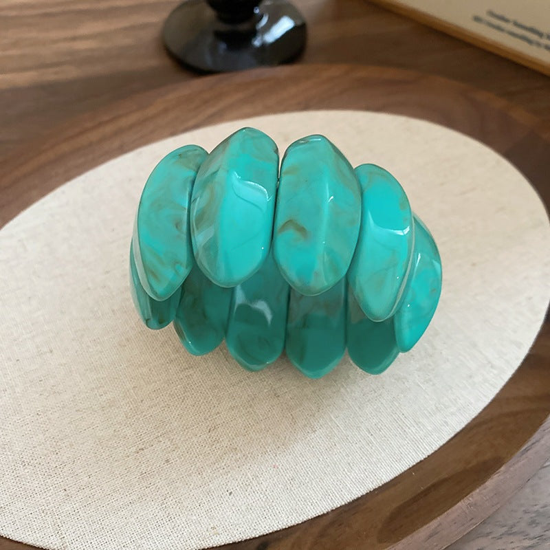 Aurora Resin Coil Statement Bangle