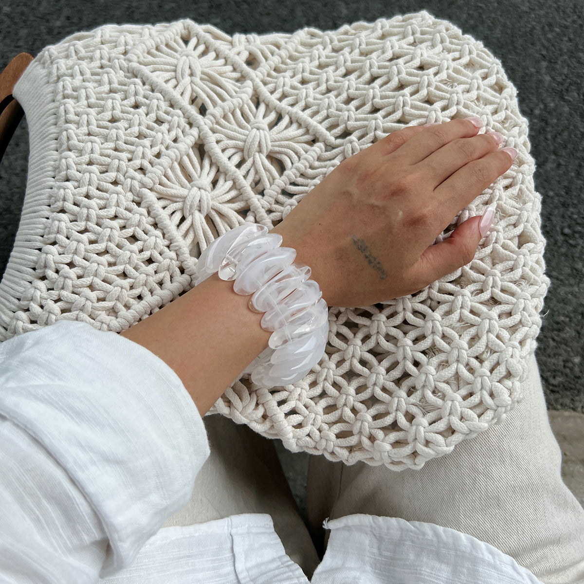 Aurora Resin Coil Statement Bangle