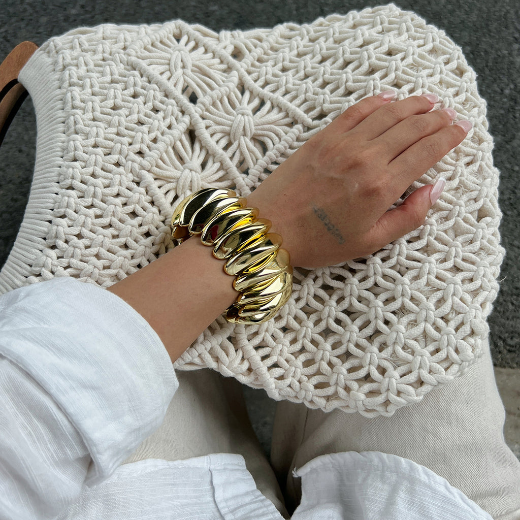 Aurora Resin Coil Statement Bangle