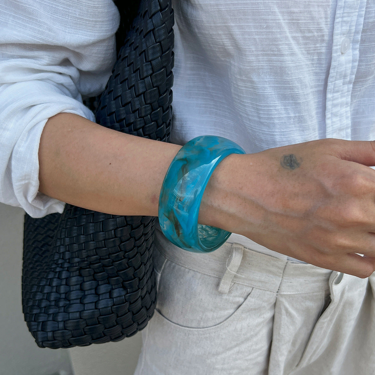 Celeste Marble Resin Bangle