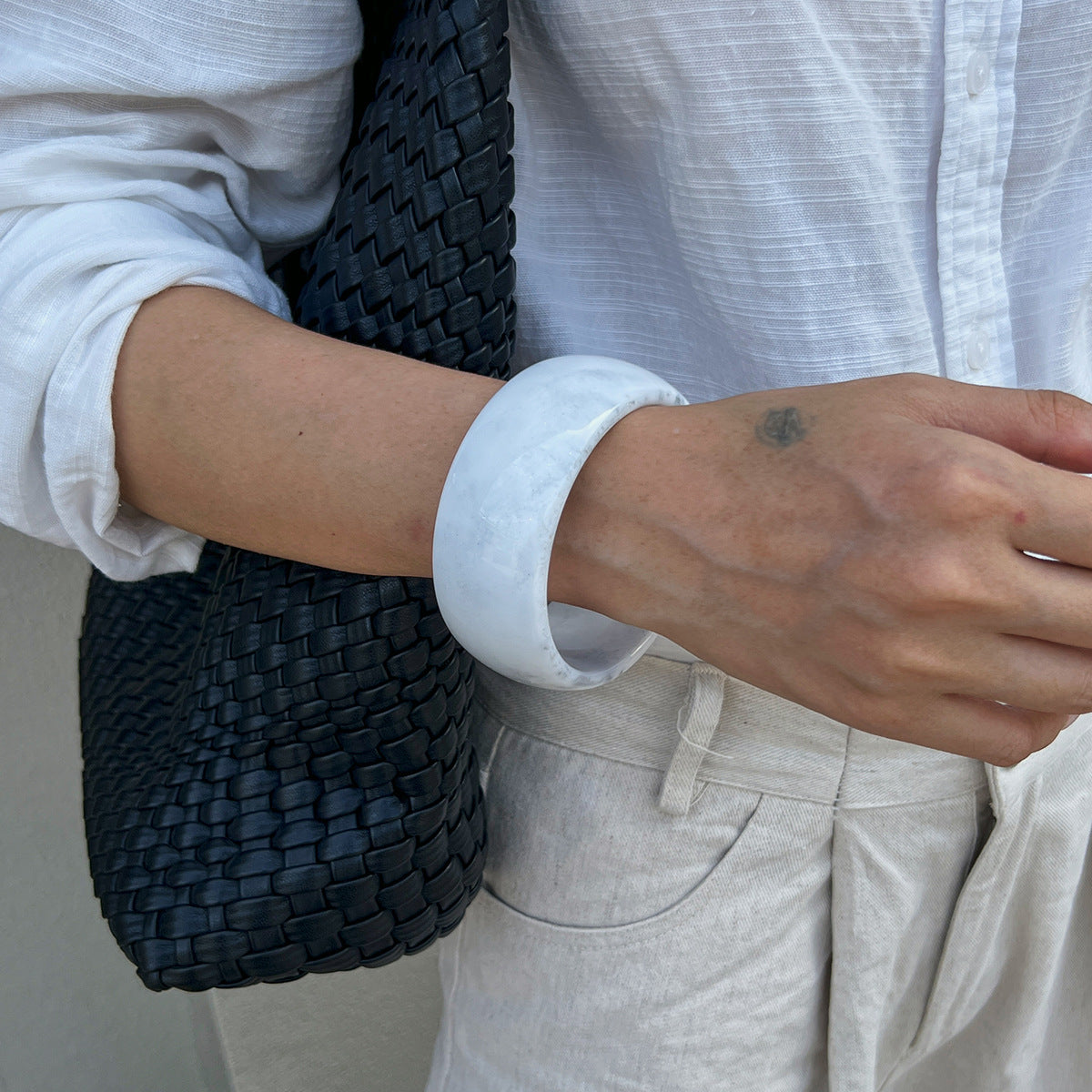 Celeste Marble Resin Bangle