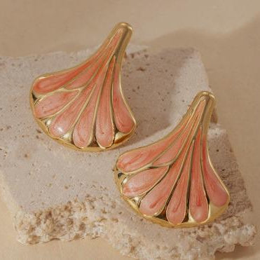 Rosé Lumière Shell Earrings