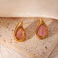 Blush Aura Teardrop Earrings