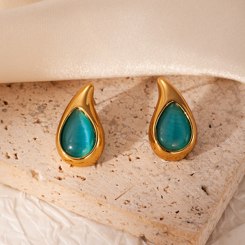 Ocean Aura Teardrop Earrings