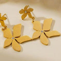 Golden Bloom Petal Drop Earrings