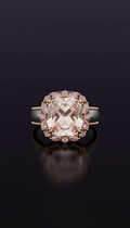 Champagne Blush Faceted Cocktail Ring
