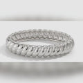 Silver Rope Texture Bangle